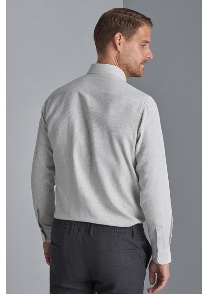 Erkek Taş Dynamic Fit Düğmeli Yaka Gömlek modelleri