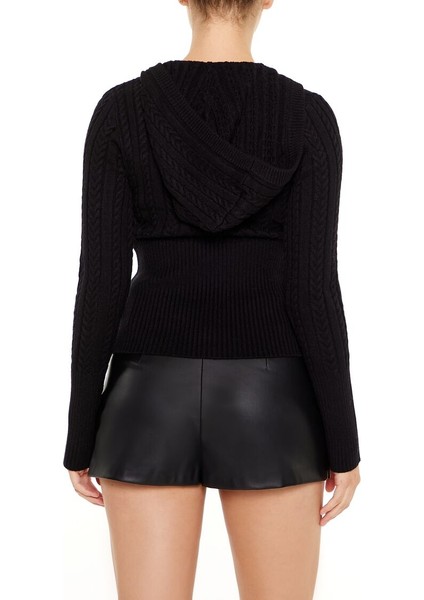 Kapüşonlu Örgü Kazak indirimleri