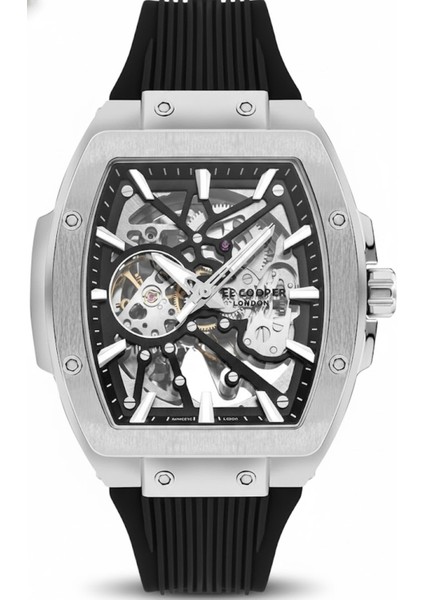 Erkek Kol Saati Gümüş Renk, Siyah Kadran - Otomatik, 2 Yıl Garantili