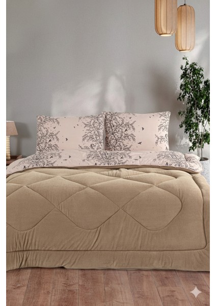 Diamond Lüx Wellsoft Çift Kişilik Çift Taraflı Yorgan + Yastık Kılıfı, Uyku, Çeyiz Seti