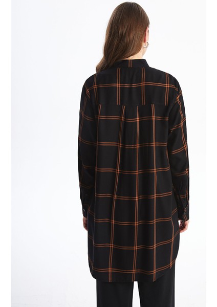 Yeni Sezon Hakim Yaka Ekose Kadın Gömlek Tunik indirimleri