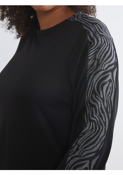 Yeni Sezon Büyük Beden Bisiklet Yaka Desenli Elbise indirimleri