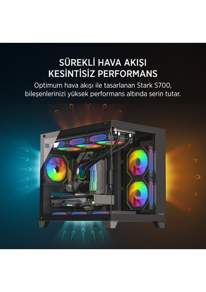 James Donkey Stark S700 750W Sıyah Gamıng Kasa