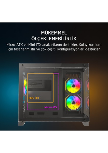 James Donkey Stark S700 650W Sıyah Gamıng Kasa modelleri