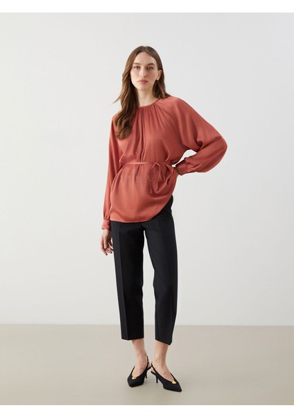 Yeni Sezon Bisiklet Yaka Dokulu Kadın Tunik fırsatları