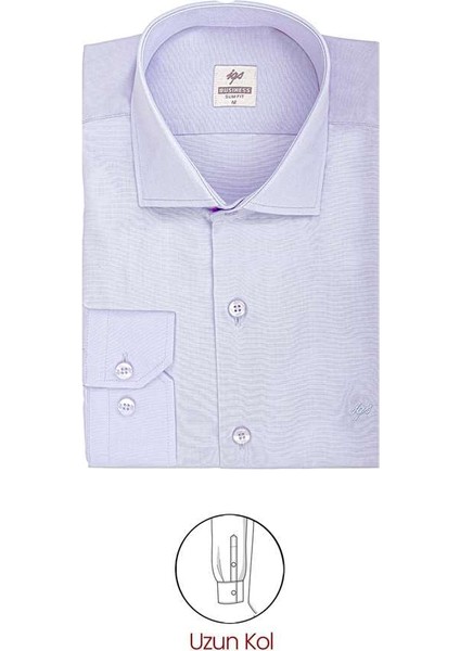 Açık Mavi Slim Fit Dar Kalıp Klasik Yaka Düz Uzun Kollu Cepsiz Pamuklu Gömlek fiyatları