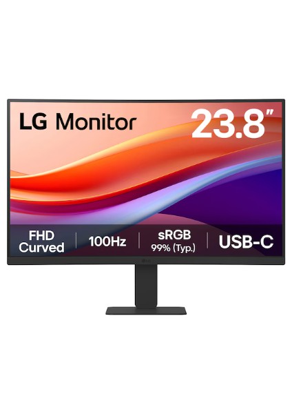 23.8 Lg 24U421A-B Fhd 5ms 100HZ HDMI Usb-C Curved