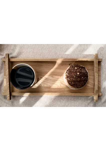Masif Meşe Servis Tepsisi 17.40X40CM