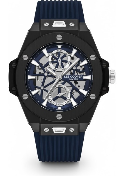 Erkek Kol Saati Siyah Renk, Mavi Kadran - Multifonksiyon, 2 Yıl Garantili