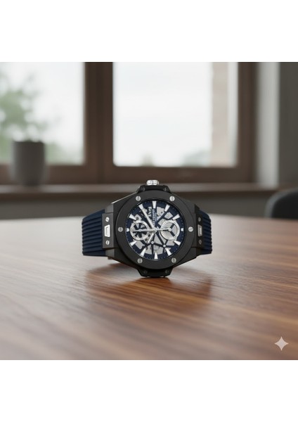Erkek Kol Saati Siyah Renk, Mavi Kadran - Multifonksiyon, 2 Yıl Garantili fiyatları
