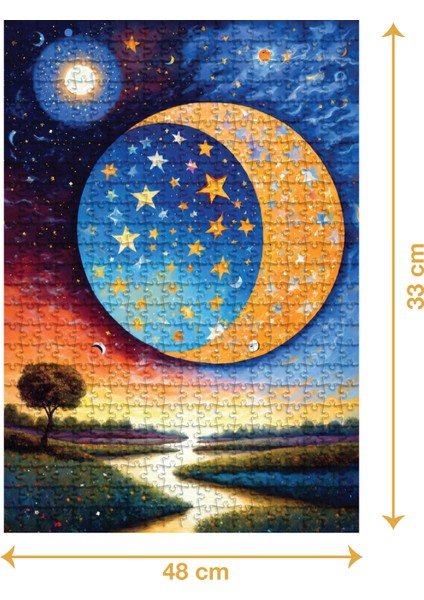 Ay ve Manzara - 500 Parçalı Puzzle fiyatları
