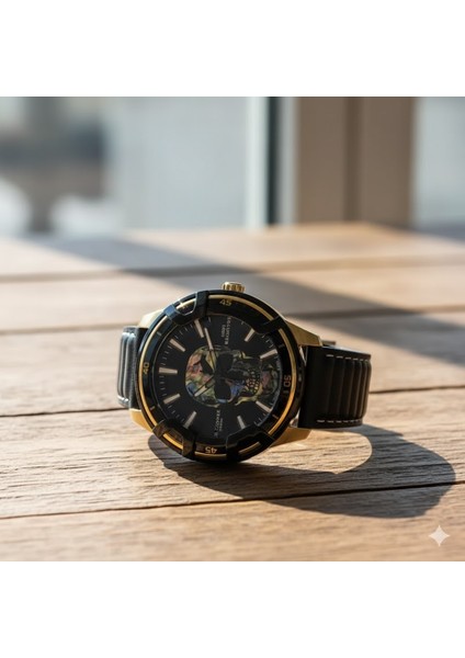 Erkek Kol Saati Gümüş Renk, Siyah Kadran - Şık Deri Kordon, 2 Yıl Garantili fiyatları