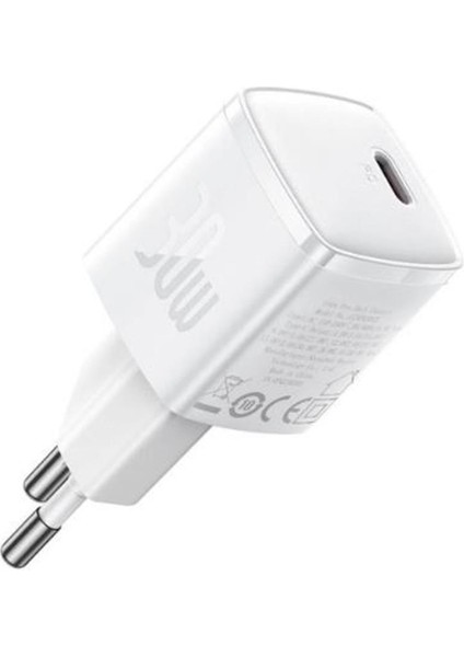 Baseus CCXF000302 30W Usb-C Beyaz Şarj Adaptörü