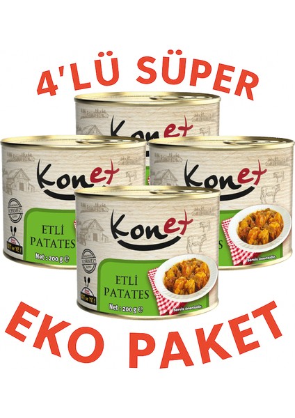 Etli Patates 4X200 gr Eko Paket