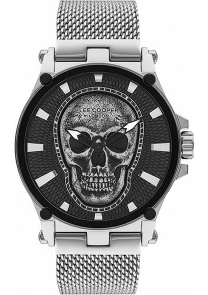 Erkek Kol Saati Gümüş Renk, Siyah Kadran - Şık Hasır Kordon, 2 Yıl Garantili