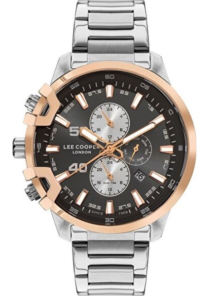 Erkek Kol Saati Bakır Renk, Siyah Kadran - Şık Metal Kordon, 2 Yıl Garantili