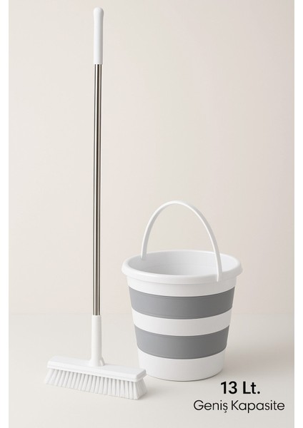 Temizlik Seti Kovalı Banyo-Balkon Katlanır Kova 13LT fiyatları