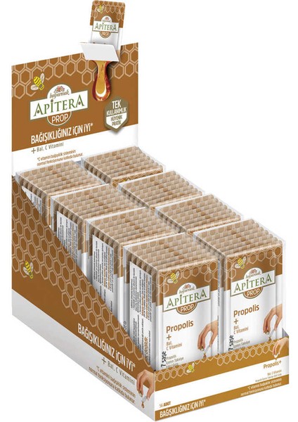 Prop Doğal Bal, C Vitamini ve 175 Mg Propolis Içeren Takviye Edici 56LI Saşe