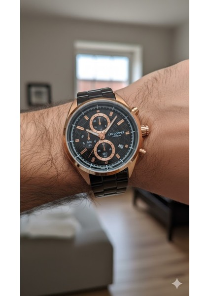 Erkek Kol Saati Bakır Renk, Siyah Kadran - Şık Metal Kordon, 2 Yıl Garantili modelleri