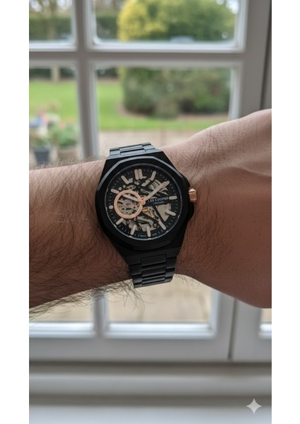 Erkek Kol Saati Siyah Renk, Siyah Kadran - Otomatik, 2 Yıl Garantili modelleri