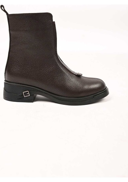 Bağcıksız Fermuarlı Termo Taban Hakiki Deri Casual Bot 335-662-17 Kadın Bot indirimleri