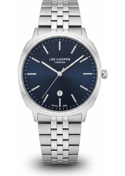 Erkek Kol Saati Gümüş Renk, Lacivert Kadran - Şık Metal Kordon, 2 Yıl Garantili