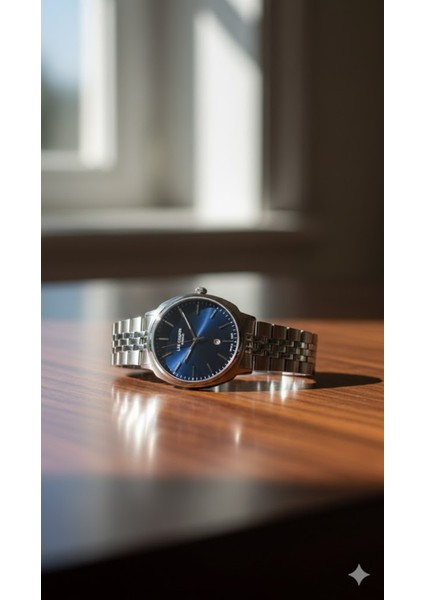 Erkek Kol Saati Gümüş Renk, Lacivert Kadran - Şık Metal Kordon, 2 Yıl Garantili modelleri