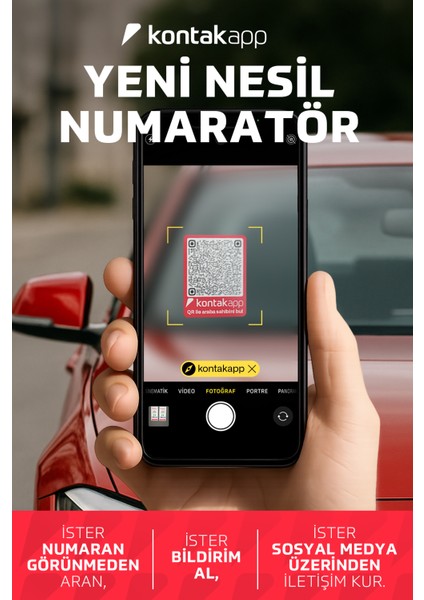 NUMARA GİZLEYEN Numaratör - Yeni Nesil Araç Numaratörü - QR Kodlu Araç Etiketi - Dijital Araç QR’ı - Araç İçi Yapışkan Numaratör - 0850 üzerinden iletişim fiyatları