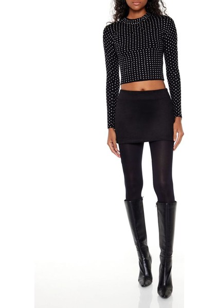 Taş Işlemeli Crop Kazak fiyatları