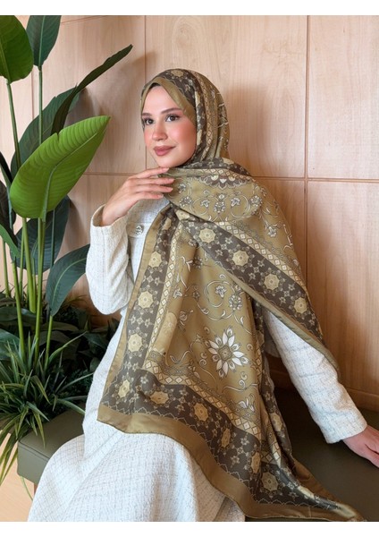 Desenli Pamuk Soft Şal Vera Serisi Yağ Yeşili PS149 fırsatları