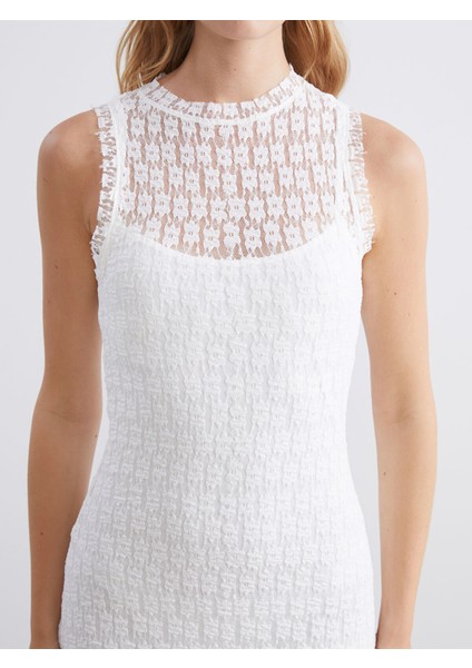 Yeni Sezon Bisiklet Yaka Dantelli Elbise modelleri