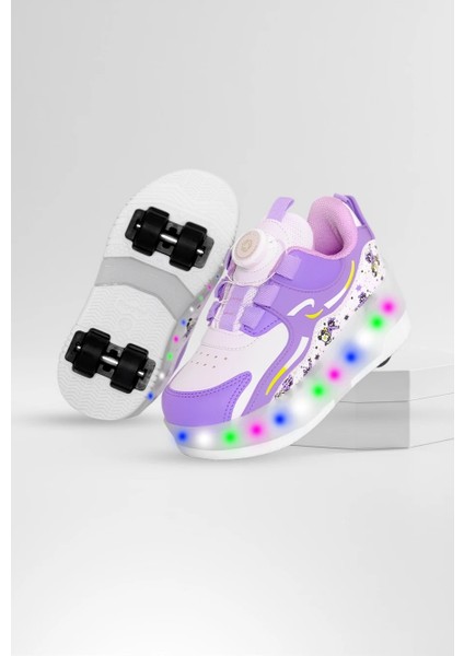 0910 Kız Çocuk Işıklı Tekerlekli Sneaker