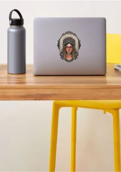 Kızılderili Kadın Sticker - Araba Oto Motosiklet Karavan Sticker - 00031 fiyatları