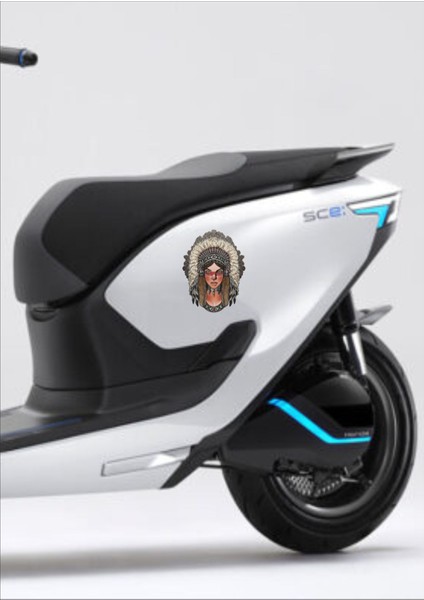 Kızılderili Kadın Sticker - Araba Oto Motosiklet Karavan Sticker - 00031 modelleri
