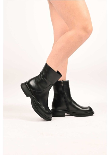 Bağcıksız Fermuarlı Termo Taban Hakiki Deri Casual Bot 336-01189 Kadın Bot fiyatları