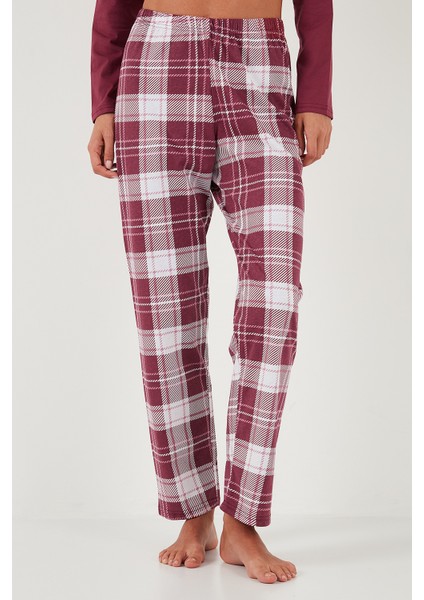 Pamuklu Regular Fit Baskılı Bisiklet Yaka Pijama Takımı Bayan Pijama Takımı 65723314 modelleri