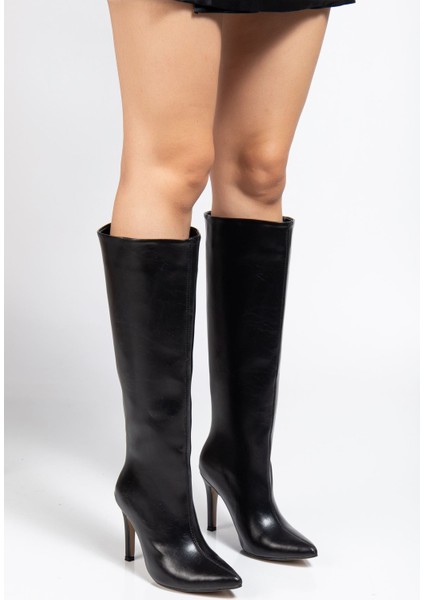 Siyah Kırışık Rugan Günlük Bayan Çizme fiyatları