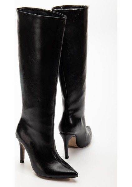 Siyah Kırışık Rugan Günlük Bayan Çizme fırsatları