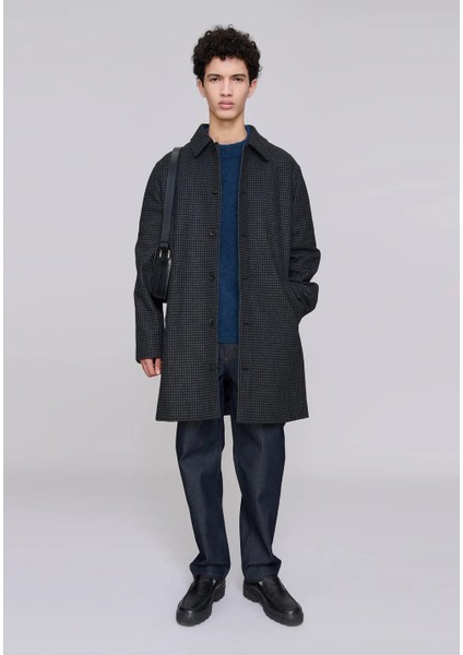 Paul Mac Kömür Grisi Lüks Italyan Yün Köpekdişi Palto modelleri