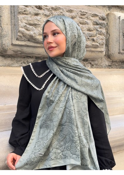 Retro Desen Pamuk Şal Mint Yeşili PS17 fırsatları