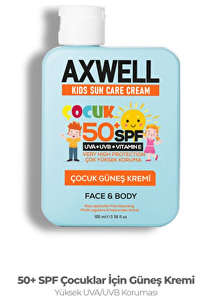 Kids Güneş Kremi Çocuklar İçin SPF 50 Yüksek Koruma 100 ml Hassas Ciltlere Uygun