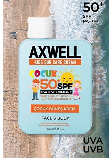 Kids Güneş Kremi Çocuklar İçin SPF 50 Yüksek Koruma 100 ml Hassas Ciltlere Uygun