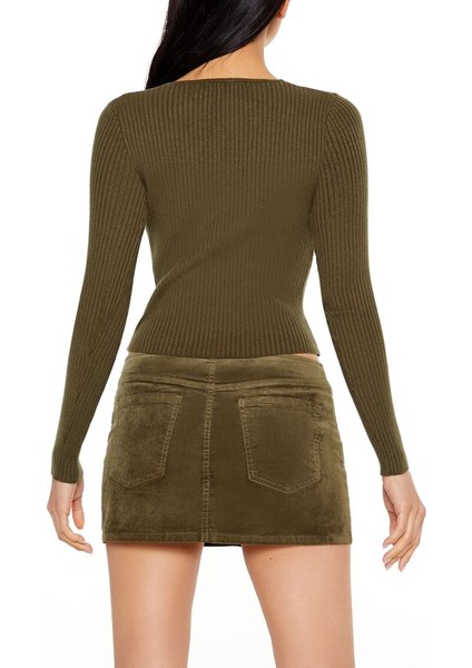 Crop Düğmeli Hırka modelleri