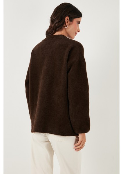 Yün Karışımlı Relaxed Fit Çıtçıt Düğmeli Hırka Bayan Hırka 4617021 fırsatları