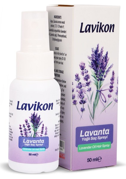 Lavikon Lavanta Yağlı Saç Spreyi 50 Ml. 1 Adet