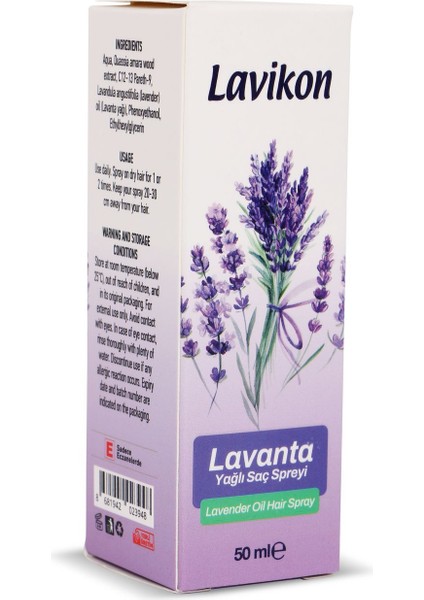 Lavikon Lavanta Yağlı Saç Spreyi 50 Ml. 1 Adet fiyatları