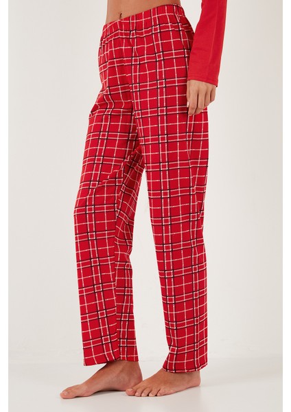 Pamuklu Regular Fit Baskılı Bisiklet Yaka Pijama Takımı Bayan Pijama Takımı 65723313 modelleri