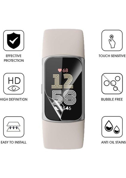 Fitbit Charge 6 Akıllı Bileklik Ekran Koruyucu TPU 2 Adet modelleri
