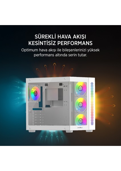 James Donkey Stark S800 4x Argb Whıte Kasa 750W