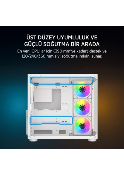 James Donkey Stark S800 4x Argb Whıte Kasa 750W